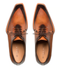 Mezlan Patina Asymmetrical Oxford Cognac