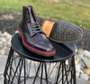 Pre-Order LIMITED EDITION "Charles" Color 8 Shell Cordovan Jumper Boot with Commando Sole  DEPOSIT ONLY 