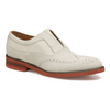 Johnston & Murphy Ashford Wingtip Slip-On Italian Suede Bone