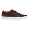 Johnston & Murphy Jake Lace-to-Toe Croc Embossed Italian Suede Sneaker Dark Brown