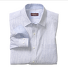 Johnston & Murphy Slub Stripe Linen Shirt White/Blue