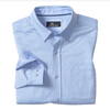 Johnston & Murphy XC Flex Stretch Long-Sleeve Shirt Blue Birdseye