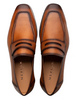 Mezlan Deerskin Penny Loafer Cognac