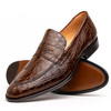 Zelli Roma Crocodile Penny Loafer Cognac