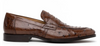Zelli Roma Ostrich Quill Penny Loafer Brown