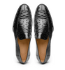 Zelli Roma Ostrich Quill Penny Loafer Black