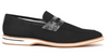 Zelli Meo 3 Sueded Goatskin Penny Loafer Black