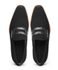 Zelli Meo 3 Sueded Goatskin Penny Loafer Black