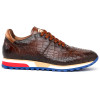 Zelli Rocco Italian Calfskin Embossed Crocodile Brown