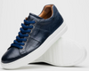 Zelli Vivo Italian Tumbled Calfskin Sneaker Navy