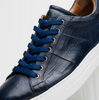 Zelli Vivo Italian Tumbled Calfskin Sneaker Navy