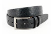 Torino ITALIAN WOVEN EMBOSSED CALFSKIN DRESS CASUAL BELT IN BLACK