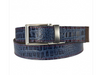 Sherman Brothers Player One-Size Micro Adjustable Hornback Croco Belt-Navy