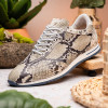 Zelli Peri Python Embossed Italian Calfskin Sneakers Marine White & Black