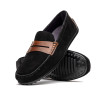 Zelli MONZA SUEDED ITALIAN CALFSKIN DRIVER BLACK / CHESTNUT