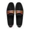 Zelli MONZA SUEDED ITALIAN CALFSKIN DRIVER BLACK / CHESTNUT