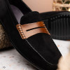 Zelli MONZA SUEDED ITALIAN CALFSKIN DRIVER BLACK / CHESTNUT