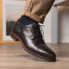 Zelli GIOVANNI ITALIAN CALFSKIN LACE UP Cognac