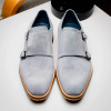 Zelli LEGERRA SUEDED GOATSKIN MONKSTRAP GREY