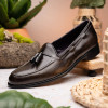 Zelli FRANCO ITALIAN CALFSKIN TASSEL LOAFER Grey