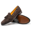 Zelli Franco Sueded Calfskin Tassel Loafer Nicotine