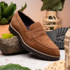zELLI ROMA ITALIAN SUEDE PENNY LOAFERS TOBACCO