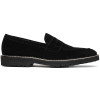 ZELLI ROMA ITALIAN SUEDE PENNY LOAFERS Black