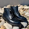 LIMITED EDITION "CHARLES" Black CORDOVAN JUMPER BOOT WITH COMMANDO SOLE D7843HC