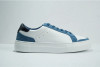G. Brown Dynamic Calfskin/Suede Sneaker White and Blue