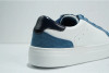 G. Brown Dynamic Calfskin/Suede Sneaker White and Blue