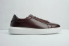 G. Brown Puff #254 Calfskin Sneaker Dark Maroon