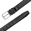 Mezlan Leather and Deerskin Belt Black
