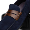 Zelli MONZA SUEDED ITALIAN CALFSKIN DRIVER NAVY / CHESTNUT
