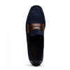Zelli MONZA SUEDED ITALIAN CALFSKIN DRIVER NAVY / CHESTNUT