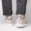 Zelli Olympias Genuine Python and Italian Sueded Goatskin Grey