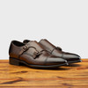 Toscana Big and Tall 6582 Calzoleria Monk Strap Cap Toe Brown