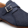 Mezlan Ayllon Woven Suede Monk Strap Blue