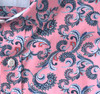 Johnston & Murphy Printed Cotton Shirt Pink Checkered Paisley