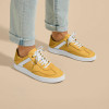 Olukai Women's Hā‘upu Full-Grain Leather Sneakers Mustard/Off White