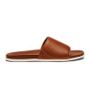 Olukai ‘Ōlali Slide Men’s Leather Slide Sandals Fox / Fox
