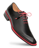Mezlan Men's Patina Calfskin Derby Black w/ Red Detailing Clearance Only