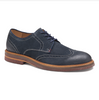 Johnston & Murphy Men's Calder Wingtip Navy Waxed Suede