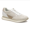Johnston & Murphy Men's Chase Perfed T-Toe White Suede/Full Grain