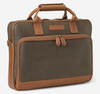 Johnston & Murphy Rhodes Briefcase Brown Antique Cotton/Tan Full Grain