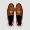 Zelli Monza Sueded Calfskin with Crocodile Trim Cognac Clearance Only