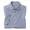 Johnston & Murphy Men's Vintage Slub Polo Dusty Blue