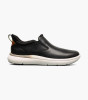 Florsheim Fleet  Plain Toe Slip On Sneaker Black w/ White Sole 