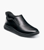Florsheim Fleet  Plain Toe Slip On Sneaker Black Smooth