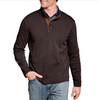Johnston & Murphy Men's Knit Jacquard Quarter-Snap Pullover Brown