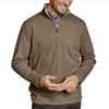 Johnston & Murphy Men's Icon Reversible Quarter-Zip Oatmeal/Light Gray